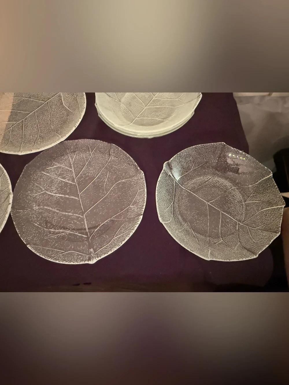 4 Arcoroc Aspen Leaf 9.25” plates